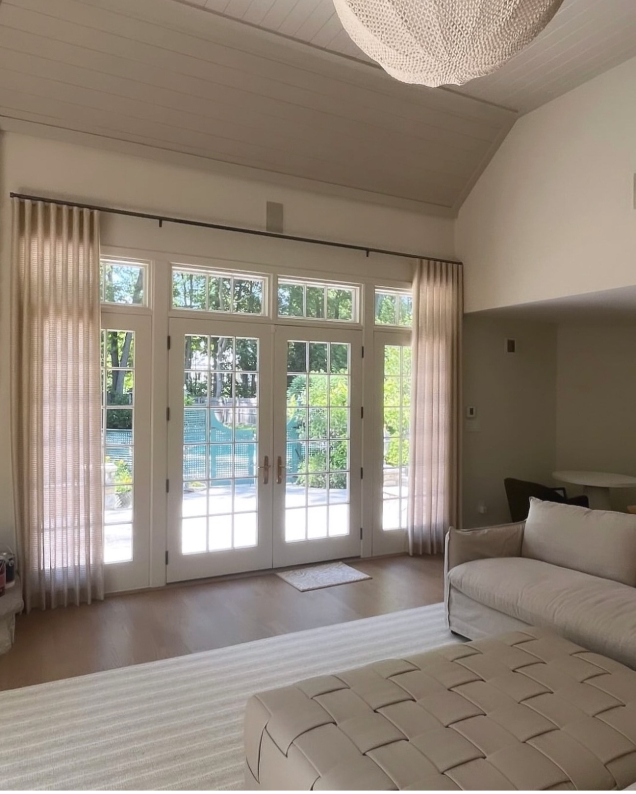 Ripple fold sheer panels